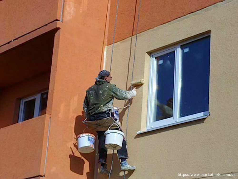 Покраска ремонт фасада