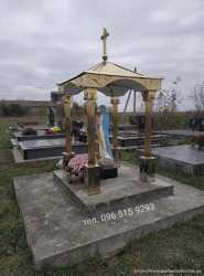 Капличка пам'ятник надгробок могилу фігурка статуя хрест дашок купол 3