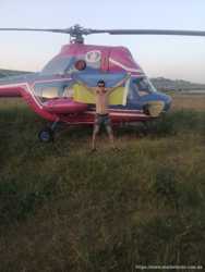 Прогулочный вертолет в Одессе местоположение посадки Фонтанка 2