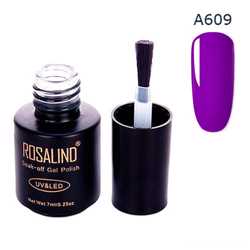 Гель-лак для ногтей маникюра 7мл Rosalind, шеллак, А609 неон фиолетовы