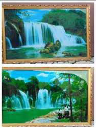 Большая картина "Водопад" с подсветкой ,музыкальная , размер 70х110 см