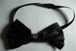чёрный галстук бабочка бантик, украшение на шею животному или игрушке