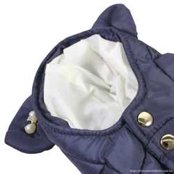 Куртка с капюшоном для собак Hoopet HY-1013 Dark Blue S осень-зима 3