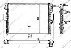 Радиатор охлаждение двигателя на Ивеко Дейли Івеко Дейлі 2