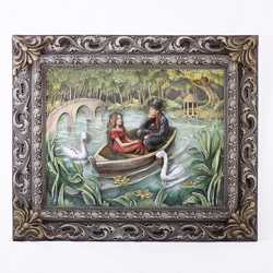 Картина панно Пара влюбленных в лодке 2