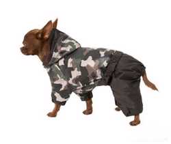 Одежда для собак дождевик камуфляж 1