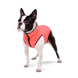 Двусторонняя курточка для собак Airy Vest cалатово-голубая M50, коралл 2
