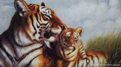 Картина репродукция на холсте "Тигры" 2