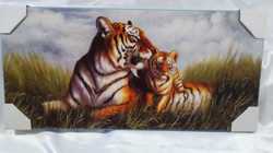 Картина репродукция на холсте "Тигры"