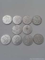 Монеты Словакии кроны 1,2,5,10  1982-98г. 3