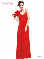 Красное вечернее платье в греческом стиле