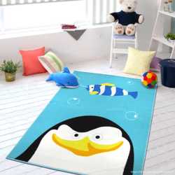 Нейлоновый ковер на резиновой основе для детской комнаты Berni Пингвин 1