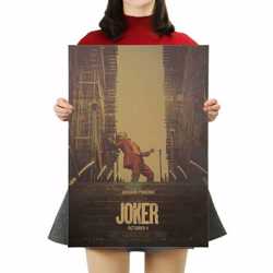 Картина постер Джокер Joker Хоакин Феникс винтажный крафт бумага плака