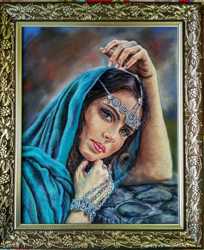 Картина автора "Принцесса Амира"-пастель 50х40 см. 2
