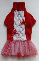 Вязаное платье с фатиновой пачкой 1
