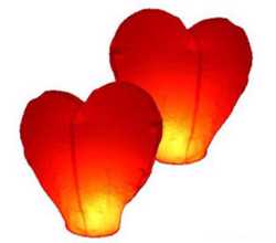 Небесные фонарики в форме сердца, купить, летающий фонарик, купить 1