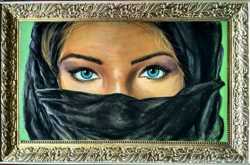 Картина автора "Синие глаза"-пастель 1
