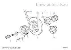 Шкив коленвала БМВ, BMW 1 280 958, M20, M21 оригинал