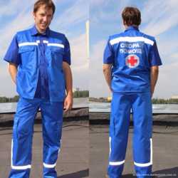 Летний костюм скорой помощи, жилет и брюки с СВП 1