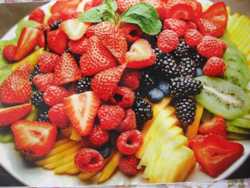 картина фрукты на блюде, еда, натюрморт, настроечная, распечатка А4