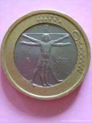 РЕДКИЙ БРАК, 1 евро, Италия, 2002 г. 1