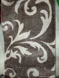 Пушистые ковровые дорожки Fantasy коричневый с светло-бежевым рисунком 2