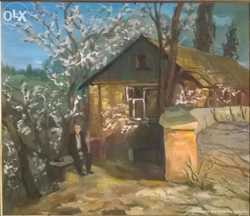 Картина "Весенний дворик" 1