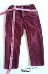 L.O.G.G. Вельветовые бордовые штаны для девочки на 2-3 года 1