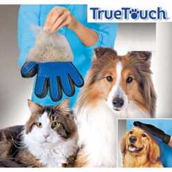 Перчатка для вычесывания шерсти животных - True Touch антишерсть 3