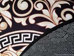 Коврик круглый ковер безворсовый килим текстиль килимок Versace 100см 3