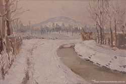 Картина "Зима в Закарпатье", 1959г. 2