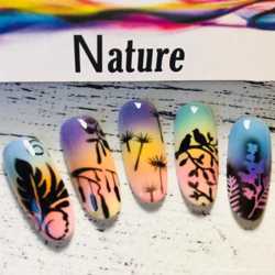Трафарет для аэрографии на ногтях Природа