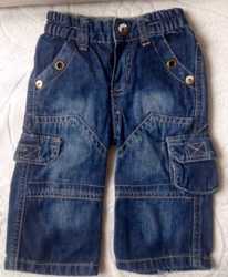 Детские удлиненные джинсовые шорты штаны. Размер 68