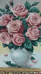 Картина гобелен Розы. 3