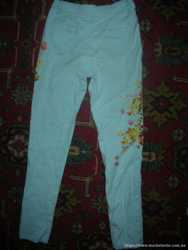 Коттоновые летние брюки мятного цвета р. 158 см 2