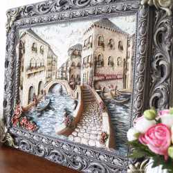 Картина рельефная Венеция мостик 3