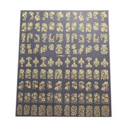 108 золотистых наклеек для ногтей нейл-арт маникюр