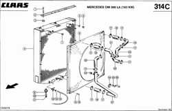 Радиатор водяной для комбайна Claas Dominator 108 Sl Maxi 3