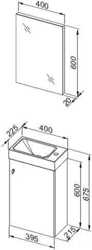 Комплект мебели для ванной комнаты Aquaform Atlanta, венге 40х23 см 2