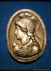 Картина монета медальон Рим Греция Афина Паллада рамочка музей 3