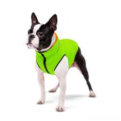 Двусторонняя курточка для собак Airy Vest cалатово-голубая XS30, оранж 2