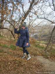 Теплая зимняя куртка на девочку приталенного силуэта 152 см 1