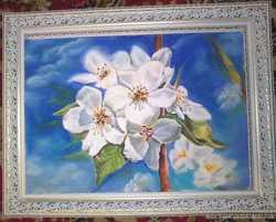 Картина автора "Цвет Яблони",техника пастель, 43Х30,рама со стеклом 1