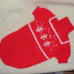 Новогодний свитерок для небольшой собачки 1