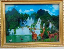 Картина музыкальная с подсветкой Водопад, размер 30х40 см 3