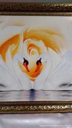 Картина репродукция " Лебеди" 60х100 см. 3