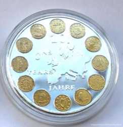 Сувенирная монета 10 ANS YEARS JAHRE (10 лет ЕВРОСОЮЗУ). 2