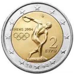 Греция 2 евро 2004 г. Олимпиада в Афинах 1