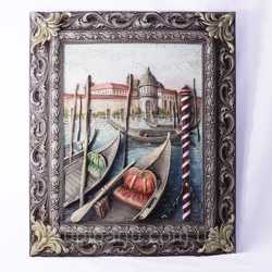 Картина панно Венеция. Причал Гранд Презент КР 907 цветная 2