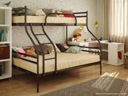 Двухъярусная металлическая кровать СМАРТ 200х120х90